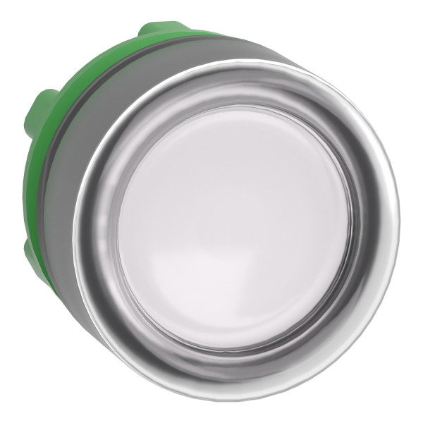 Schneider Electric ZB5AW513 Leuchtdrucktaster, Frontelement, Harmony XB5, Kunststoff, 22mm, weiß, für universelle LED, mit Schutzkappe
