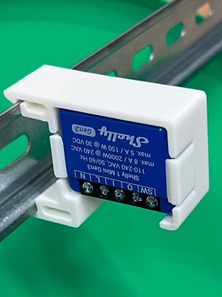 Hutschienenhalter für Shelly Mini Gen3 DIN Rail 35 mm Hutschiene Halter 90 Grad