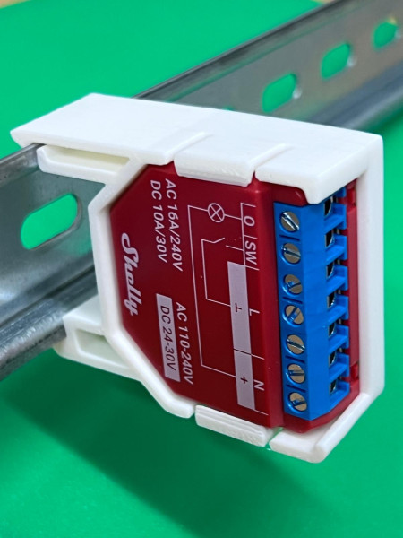 Hutschienenhalter für Shelly PLUS, Gen3, Gen4 DIN Rail 35 mm Hutschiene Halter Gerade