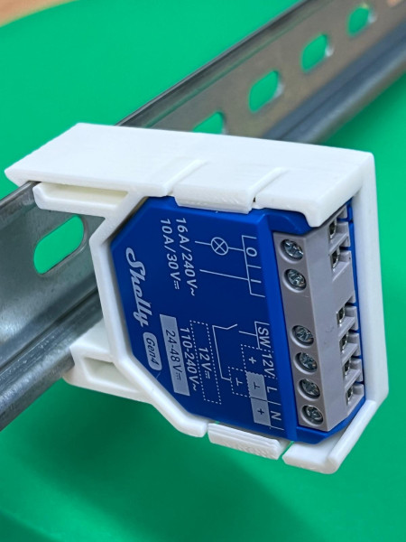 Hutschienenhalter für Shelly PLUS, Gen3, Gen4 DIN Rail 35 mm Hutschiene Halter Gerade