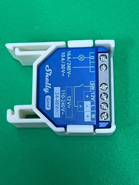 Hutschienenhalter für Shelly PLUS, Gen3, Gen4 DIN Rail 35 mm Hutschiene Halter Gerade