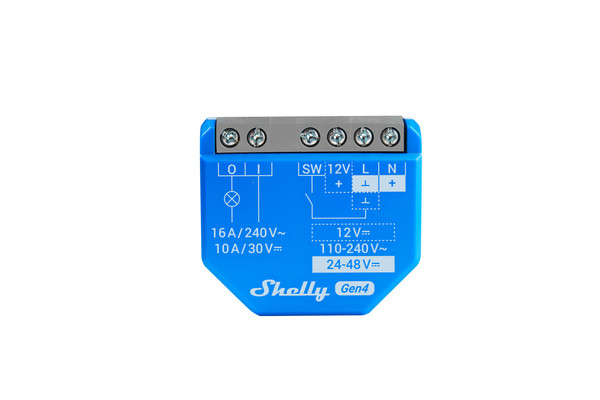 Shelly 1 Gen4, 4er-Pack - Multiprotokoll-Schaltaktor, WLAN, Zigbee, Matter, BT