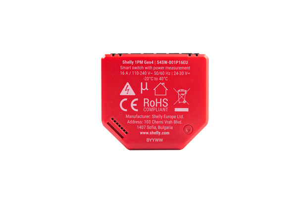Shelly 1PM Gen4 - Multiprotokoll-Schaltaktor mit Messfunktion, WLAN, Zigbee, Matter, BT