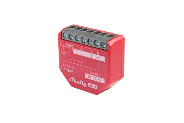 Shelly 1PM Gen4, 4er-Pack - Multiprotokoll-Schaltaktor mit Messfunktion, BT