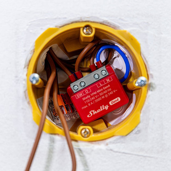 Shelly 1PM Mini Gen4 - Kompakter Multiprotokoll-Aktor mit Messfunktion, Matter, BT