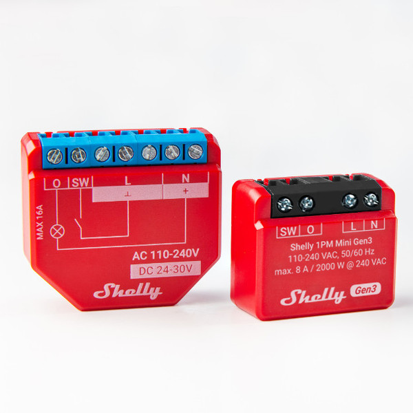 Shelly 1PM Mini Gen3 - Kompakter WLAN Aktor mit Strommessung, BT