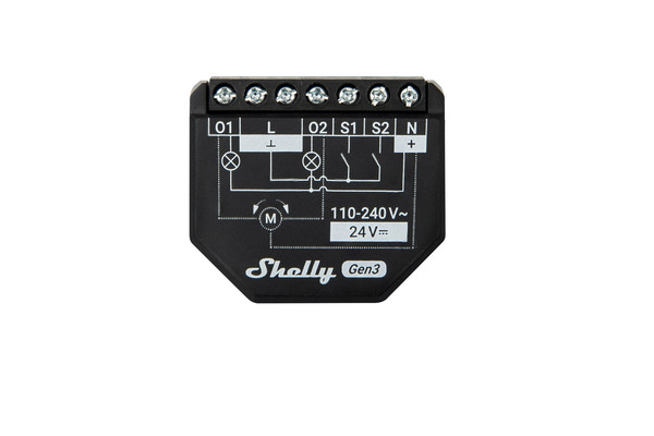 Shelly 2PM Gen3, 4er-Pack - 2-Kanal Relais für Licht & Rollladen, WLAN, BT
