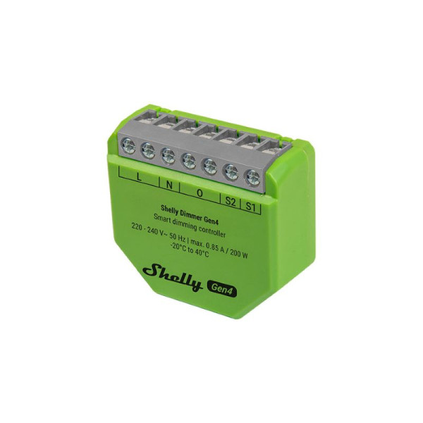 Shelly Dimmer Gen4 - Multiprotokoll Dimm-Aktor, WLAN, Zigbee, Matter, BT LED Lichtsteuerung