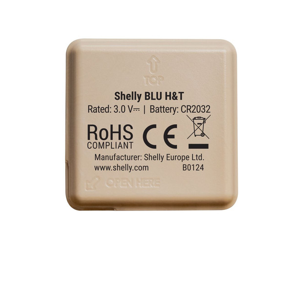 Shelly BLU H&T - Bluetooth Temperatur- & Feuchtigkeitssensor, Mokka