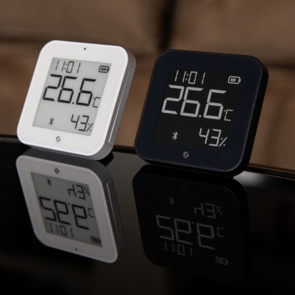 Shelly BLU H&T ZB - Zigbee Temperatur- & Feuchtigkeitssensor, Schwarz