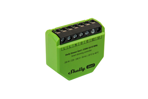 Shelly Dimmer Gen3 - Universeller WLAN Dimm-Aktor, Messfunktion, LED Lichtsteuerung