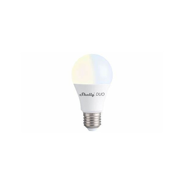 Shelly Duo E27 - Smarte LED-Lampe, Warm-/Kaltweiß, Dimmbar