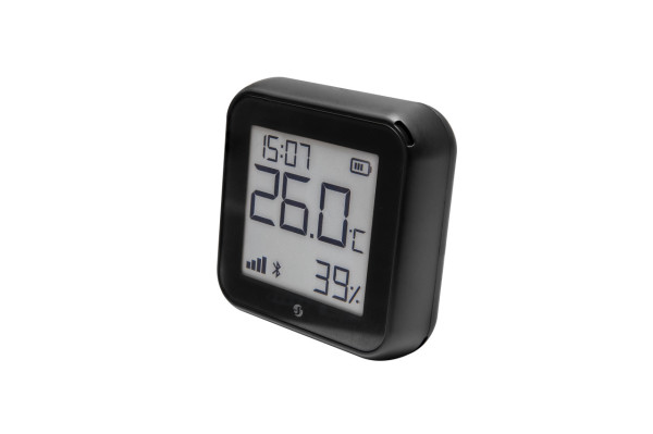 Shelly H&T Gen3 - WLAN Temperatur- & Feuchtigkeitssensor, Matt Schwarz, BT, USB-C