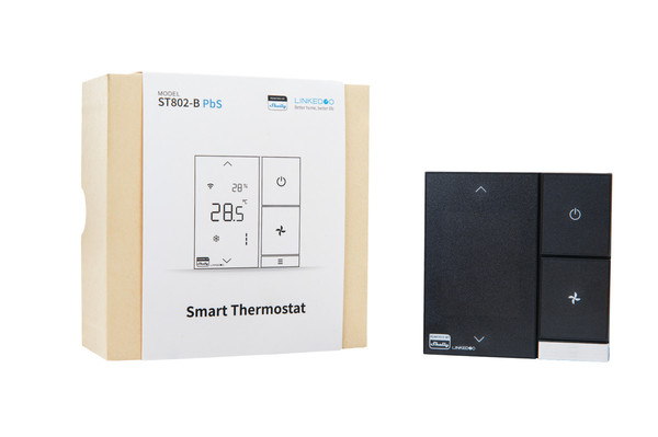 Shelly LinkedGo Smartes HVAC Thermostat - Lüftung-Klimasteuerung ST802-B, WLAN BT