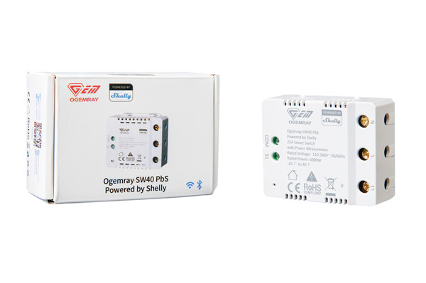 Shelly Ogemray Smart Relay - Hochleistungs-Schaltaktor, 25A