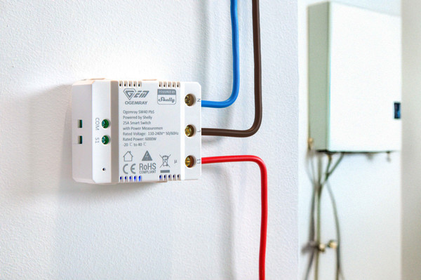 Shelly Ogemray Smart Relay - Hochleistungs-Schaltaktor, 25A