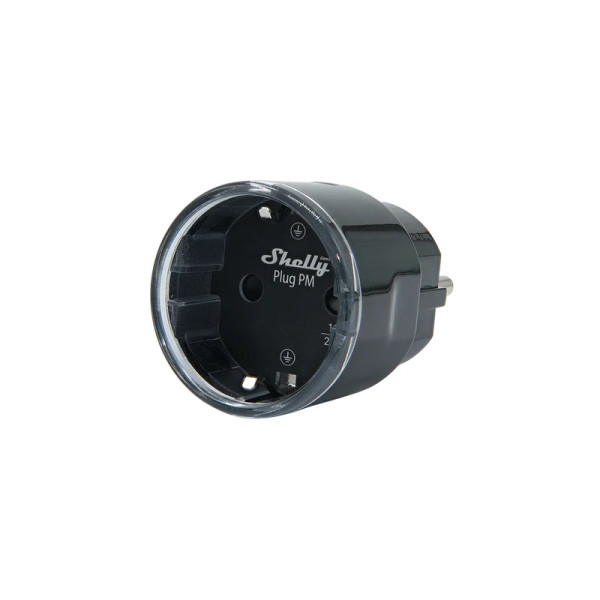 Shelly Plug PM Gen3 - Smarte WLAN Steckdose mit Messfunktion, Schwarz, BT