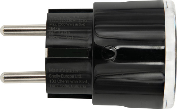 Shelly Plug S Gen3, Matter - Smarte Steckdose, Schwarz