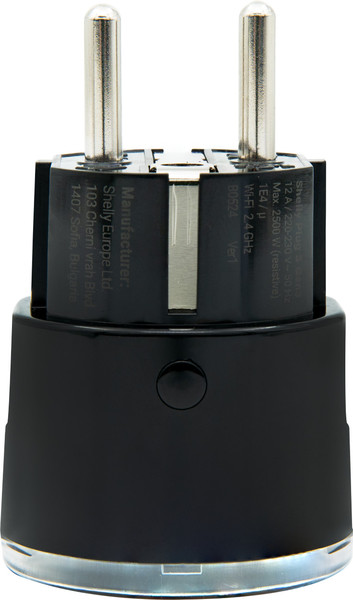 Shelly Plug S Gen3, Matter - Smarte Steckdose, Schwarz
