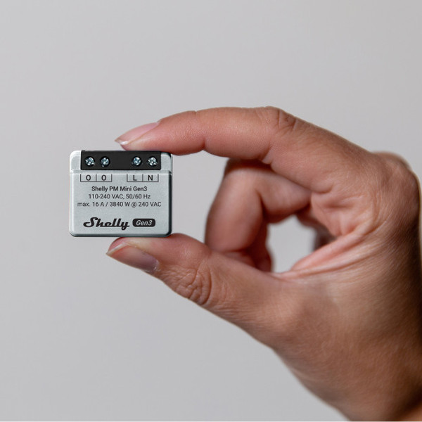 Shelly PM Mini Gen3 - Kompaktes Energiemessgerät, WLAN