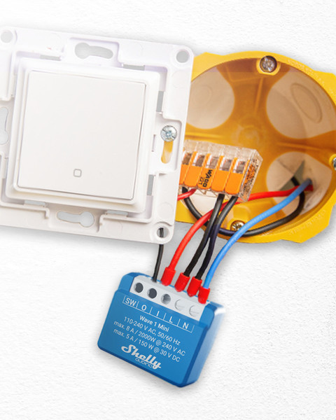 Shelly Wave 1 Mini - Kompakter Z-Wave Schaltaktor, potenzialfrei