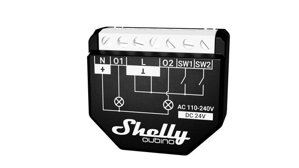 Shelly Wave 2PM - Z-Wave Smart Switch 2-Kanal, Messfunktion, 16A