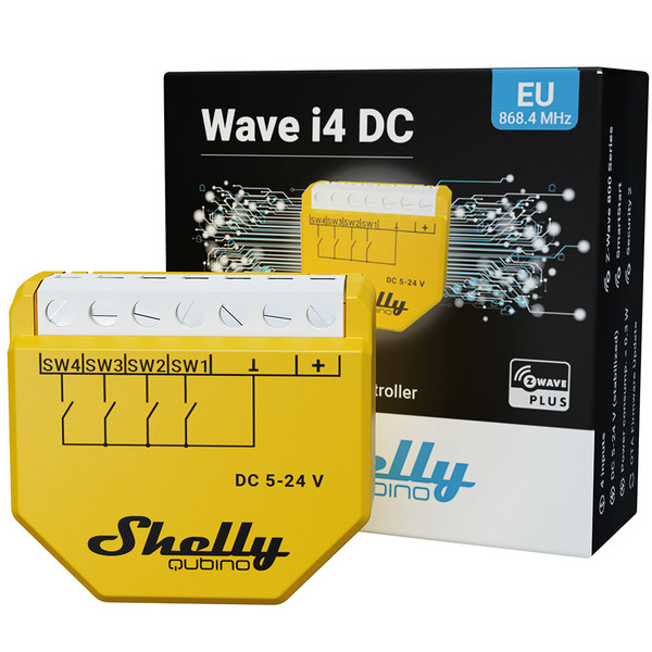 Shelly Wave i4 DC - Z-Wave 4-fach Tasterschnittstelle, Gleichstrom