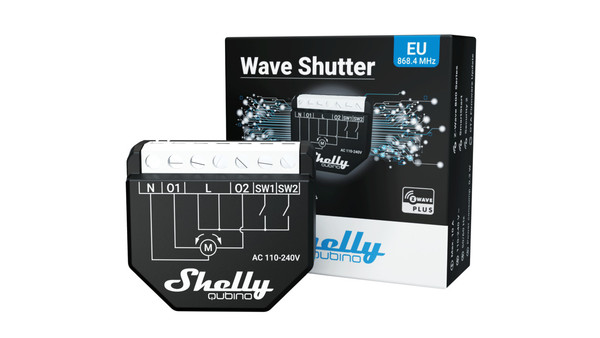 Shelly Wave Shutter - Z-Wave Rollladenaktor, Strommessung, Dual Shutter Relais