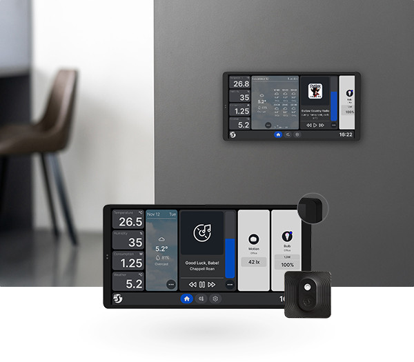 Shelly Wall Display X2 Set, Schwarz - 2x Display + Sensor