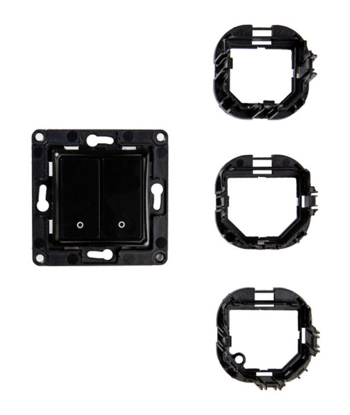 Shelly Wall Switch 2 - Wandtaster 2-fach Einsatz, Schwarz