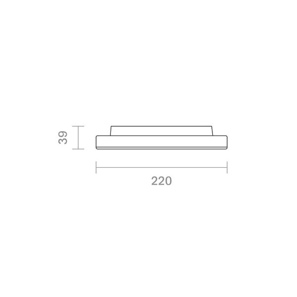 SIGOR Aufbauleuchte Shine 220mm weiß Ra90 DALI Deckenleuchte 8/10/15W 3000/4000K IP20 110° 800/900/1350lm