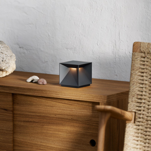 SIGOR Akku-Tischleuchte LED Nutalis nachtschwarz 2,2W Flex-Mood 2200K/2700K IP54 Ra85 USB-C dimmbar