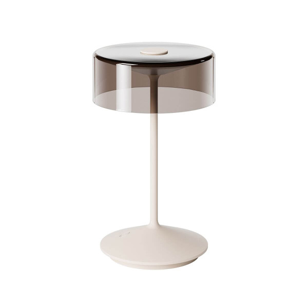 SIGOR Akku-Glasleuchte Numotion 265mm dünenbeige Tischleuchte 2,2W FlexMood 2200K/2700K IP54 Ra85 dimmbar