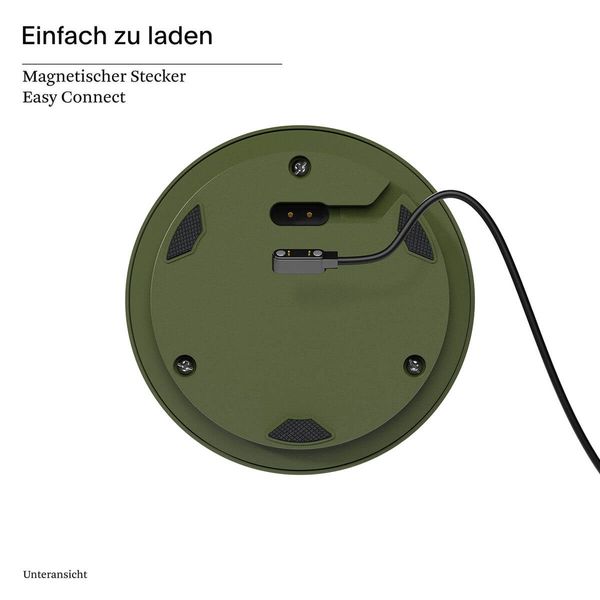 SIGOR Akku-Glasleuchte Numotion 265mm tannengrün Tischleuchte 2,2W FlexMood 2200K/2700K IP54 Ra85 dimmbar