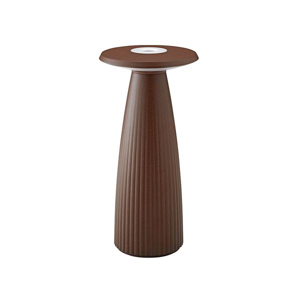 SIGOR Akku-Tischleuchte LED Nuflair 24cm rostbraun 2,2W Flex-Mood 2200K/2700K IP54 Ra85 USB-C dimmbar