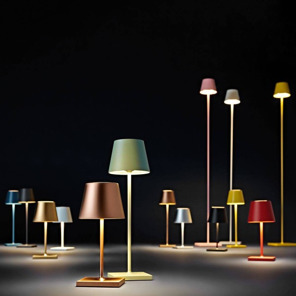 SIGOR Akku-Tischleuchte Nuindie USB-C 38cm dünenbeige 2,2W FlexMood 2200K/2700K IP54 Ra85 dimmbar