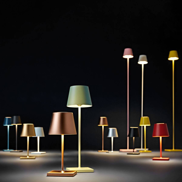 SIGOR 4548101 Akku-Tischleuchte Nuindie mini 25cm rosegold 2,2W FlexMood USB-C 2200K/2700K IP54 Ra85 dimmbar