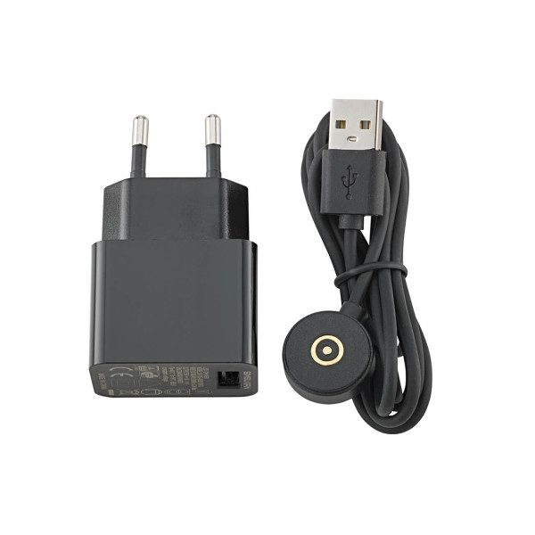 SIGOR Nuindie Easy-Connect Pug Ladekabel inkl Netzteil Ersatzteil Schwarz 120cm