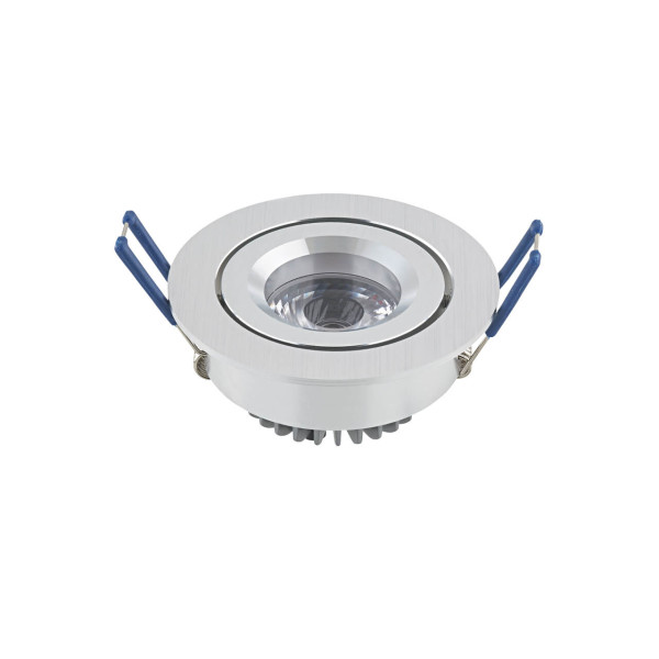 SIGOR LED Einbauleuchte ARGENT FLAT 82mm alu gebürstet Downlight 2700K Warmweiss