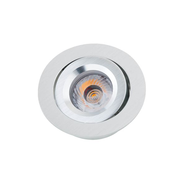 SIGOR LED Einbauleuchte ARGENT FLAT 82mm alu gebürstet Downlight 2700K Warmweiss