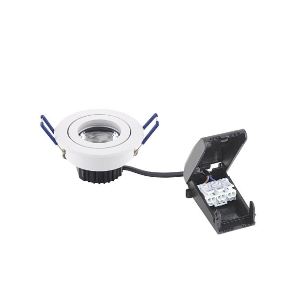 SIGOR 5W Argent Downlight 340lm 2800-2000K 36° dimmbar LED-Modul Weiss