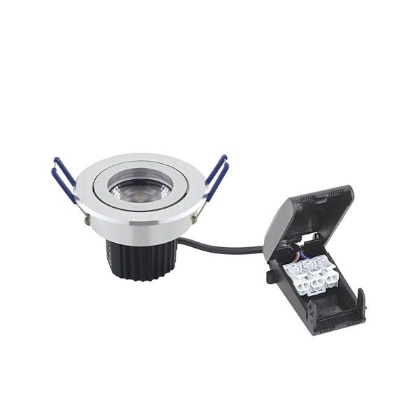 SIGOR 9W Argent Downlight 550lm 2800-2000K 36° dimmbar LED-Modul Alu gebürstet