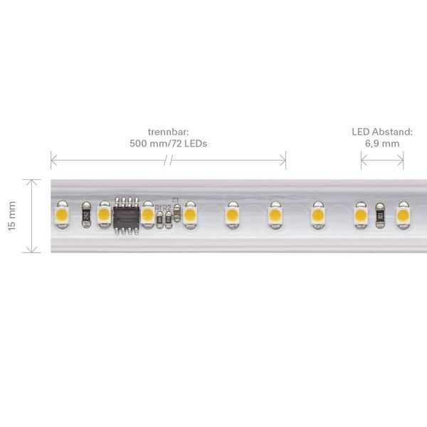 SIGOR 8W/m Hochvolt LED-Streifen 3000K 25m 120LED/m IP65 230V 580lm/m Ra90