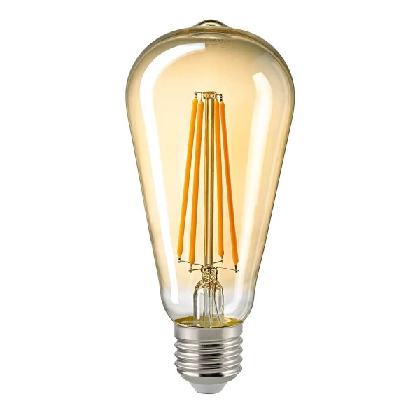 SIGOR 7W Rustika Filament gold E27 720lm 2500K dimmbar LED Lampe ST64