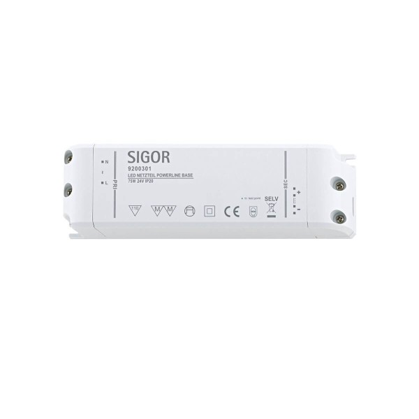 SIGOR Netzteil POWERLINE BASE 75W 24VDC 180x52x30 3,13A IP20