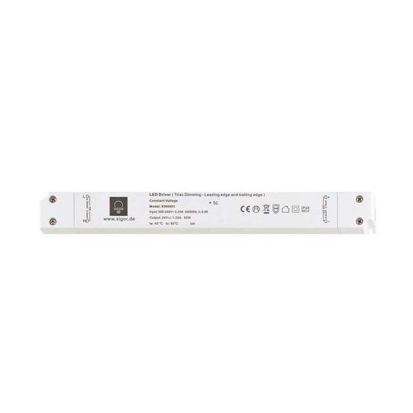 SIGOR Netzteil POWERLINE Triac slim 100W 24V 330x30x22mm 4,17A IP20