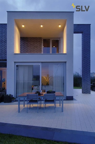 SLV 1000332 ROX CEILING OUT QPAR11 Outdoor Deckenleuchte alu gebürstet max. 50W IP44