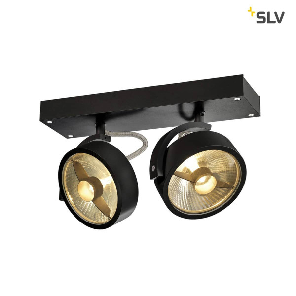 SLV 1000703 KALU 2 QPAR111 Wand- und Deckenleuchte schwarz max. 75W