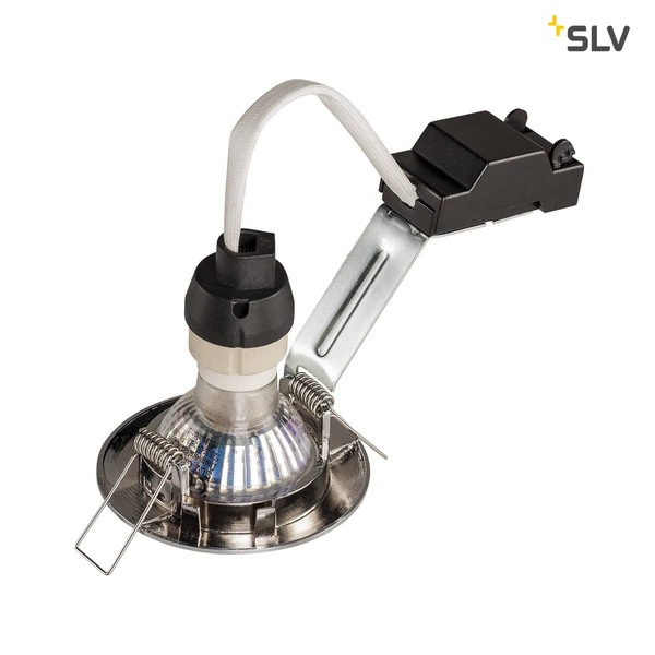 SLV 1000715 PIKA QPAR51 Deckeneinbauleuchte starr chrom max. 50W