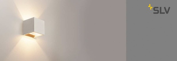 SLV 1000910 SOLID CUBE Wandleuchte QT14 grau max. 25W
